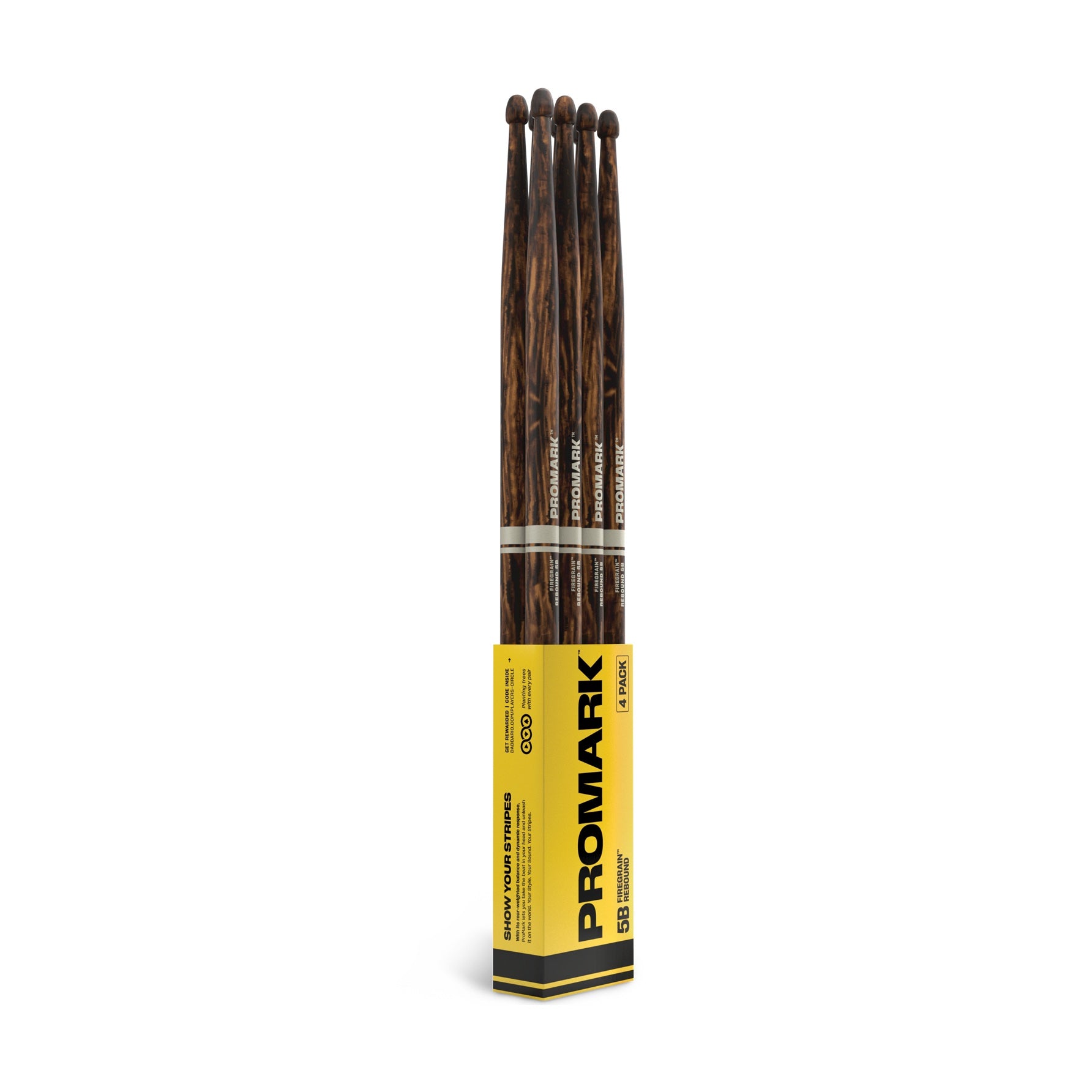 R5BFG-4P Rebound 5B 4-pack FireGrain Hickory Acorn Tip