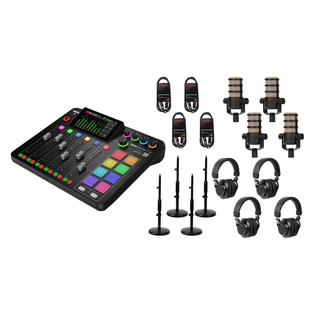 Rødecaster Pro II Podcasting Bundle 4