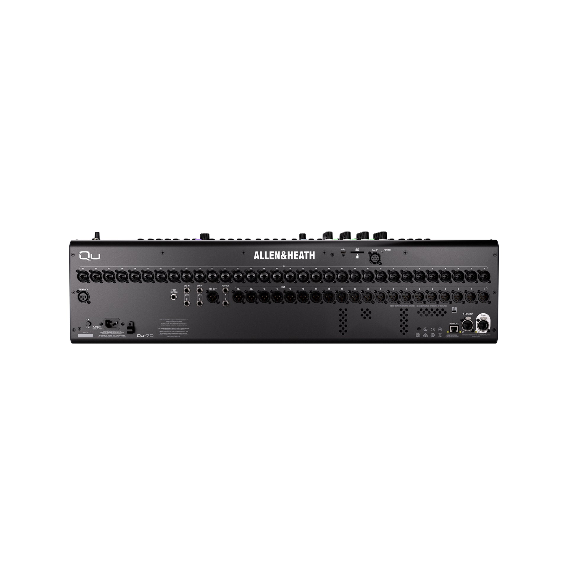 QU-7 Digital Dante Mixer 32 Mic/Line 20+2 Out