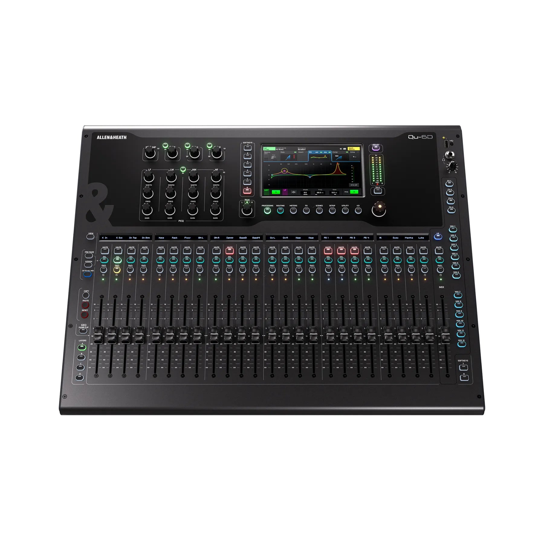 QU-6 Digital Dante Mixer 24 Mic/Line 16+2 Out