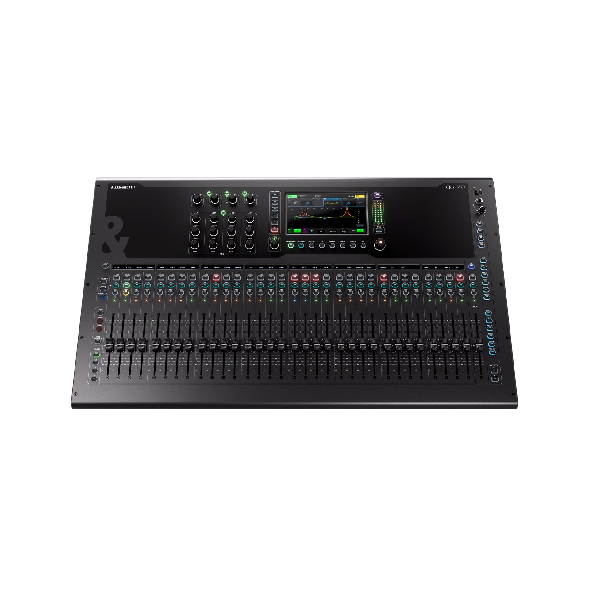 QU-7 Digital Dante Mixer 32 Mic/Line 20+2 Out