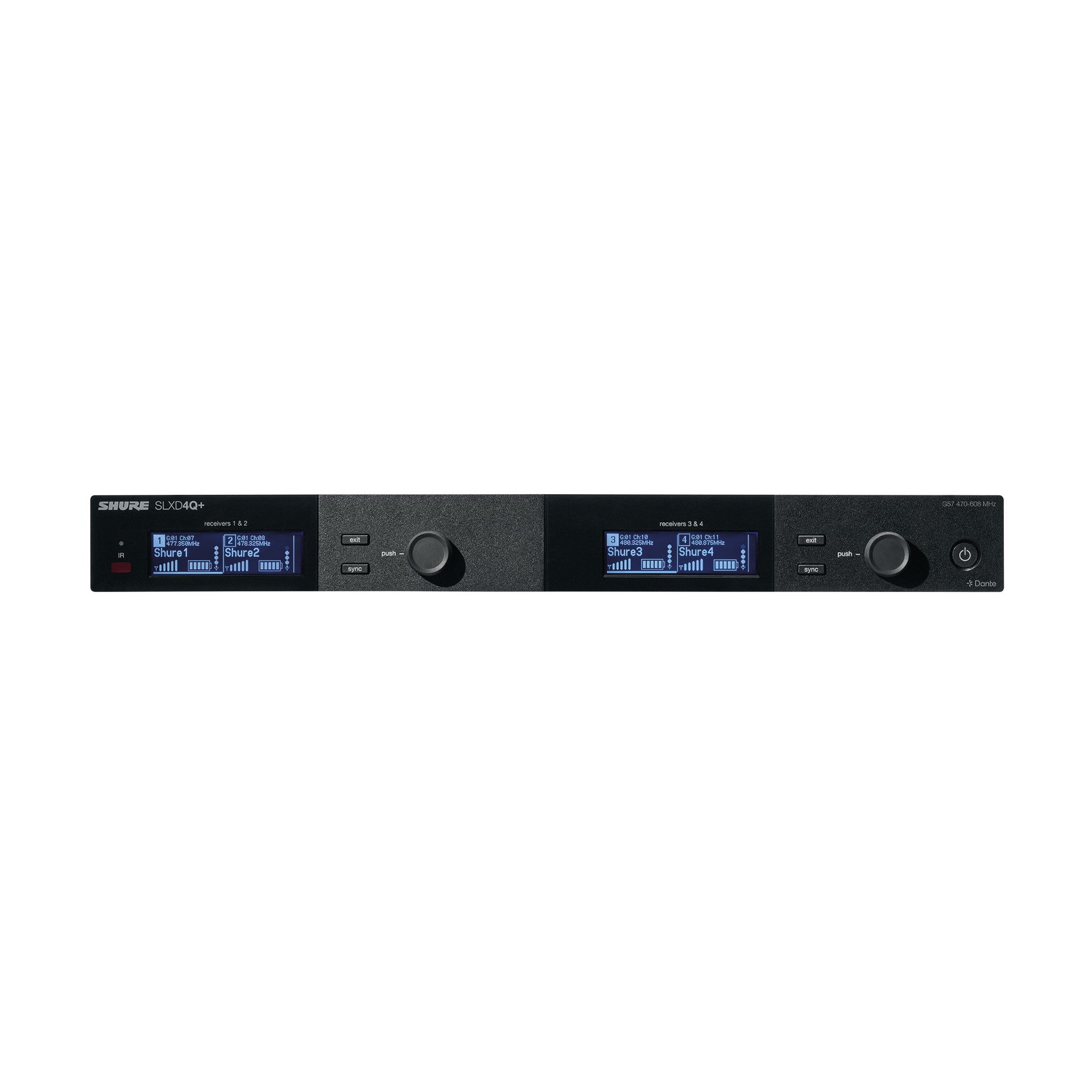 Shure - SLXD Quad Receiver Dante 470–606MHz - Musik Utan Gränser 