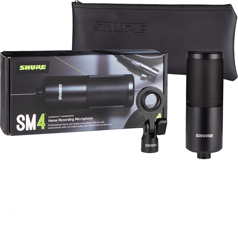 SM4 MIC,  svart med fast hållare.