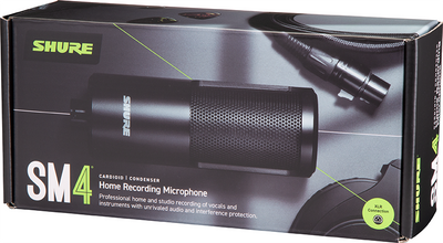 SM4 MIC,  svart med fast hållare.