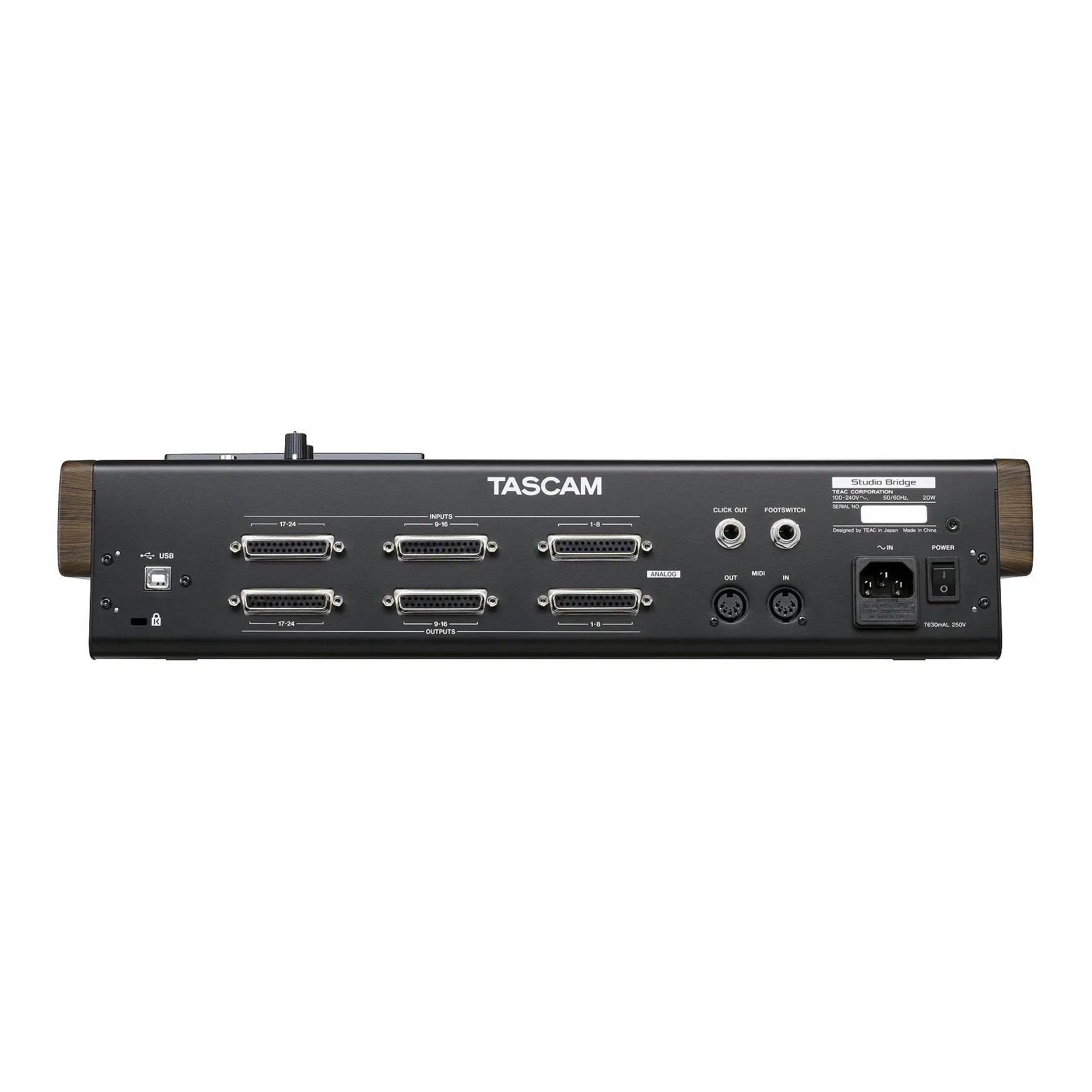 Tascam - Studio Bridge 24 Channel Audio Recorder MIDI Interface DSUB - Musik Utan Gränser 