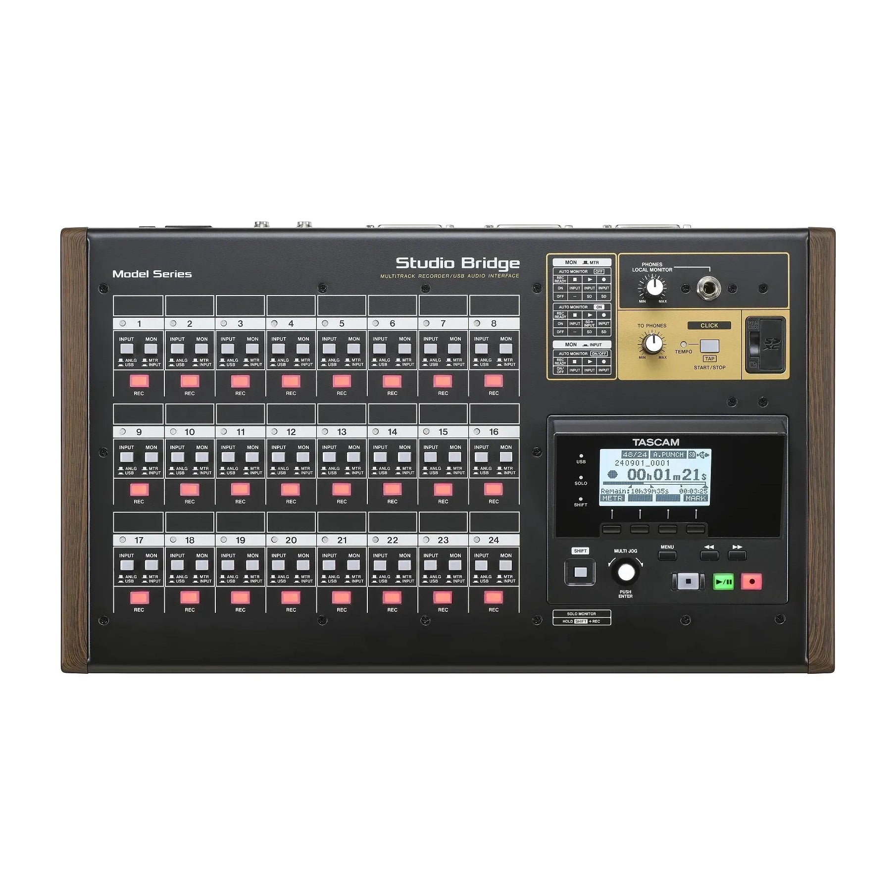 Tascam - Studio Bridge 24 Channel Audio Recorder MIDI Interface DSUB - Musik Utan Gränser 