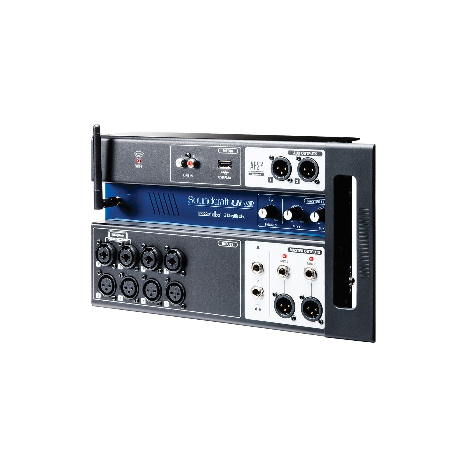 Soundcraft - Ui12 Digital fjärrstyrd mixer, 4 mic/line, 2/2 bus, USB playback - Musik Utan Gränser 