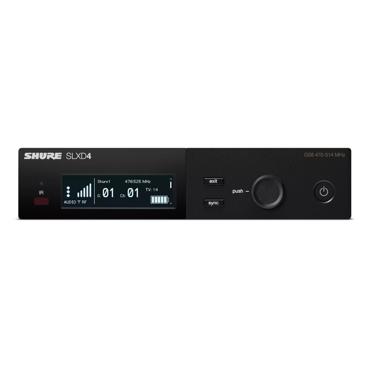 SLXD14E med Duraplex headmic svart/omni 823-865MHz