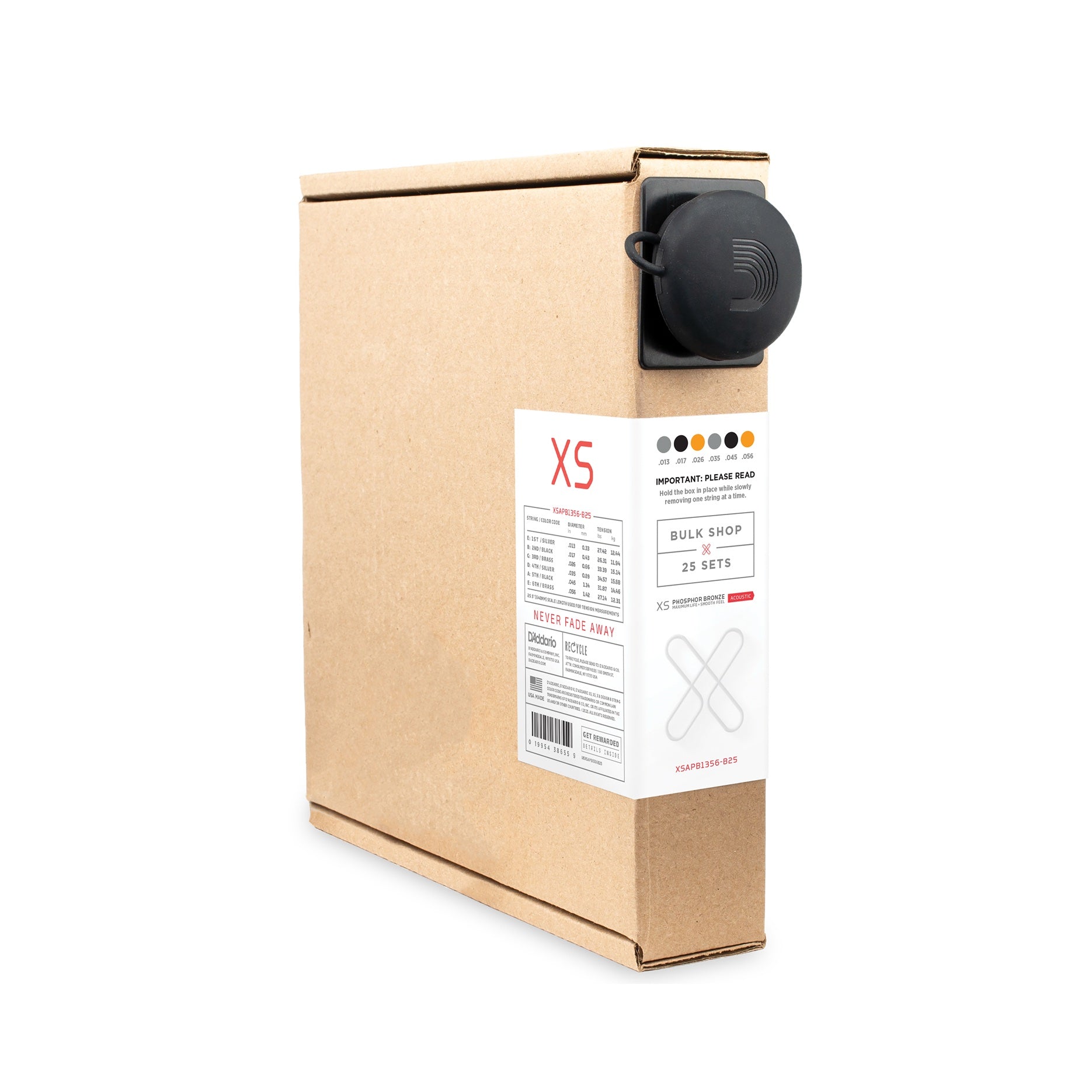 XSABPB1356-B25 Bulkpack Western Coated Phosphor Bronze 013–056 25-set lösa