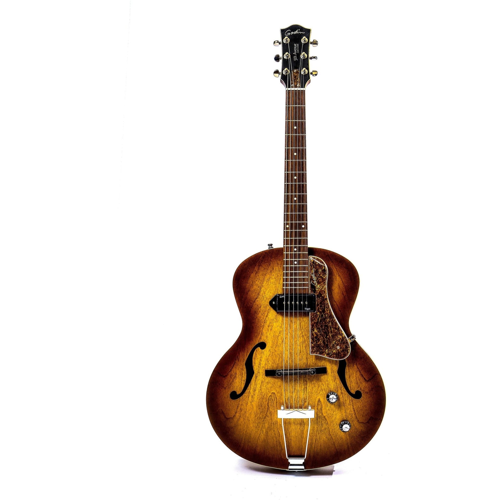 Godin - 5th Avenue Kingpin P90 Cognac Burst - Musik Utan Gränser 