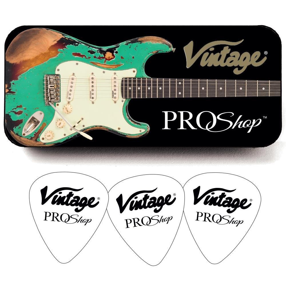 Vintage - V6 ProShop Unique Ventura Green/Tobacco Burst - Musik Utan Gränser 