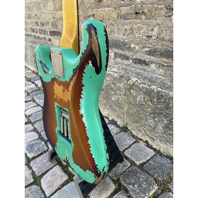 Vintage - V6 ProShop Unique Ventura Green/Tobacco Burst - Musik Utan Gränser 