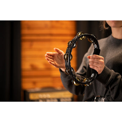 Meinl - TMT1M-BK ABS Tamburin Steel/Brass jingles Black - Musik Utan Gränser 