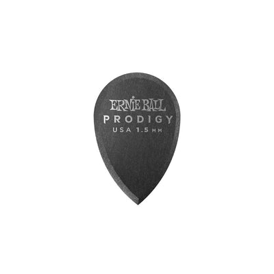 Ernie Ball - 9330 1.5 mm Prodigy Black Teardrop plektrum i 6-pack - Musik Utan Gränser 