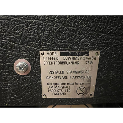 Marshall - JMP 2104 50w 2x12 från 1981 - Musik Utan Gränser 