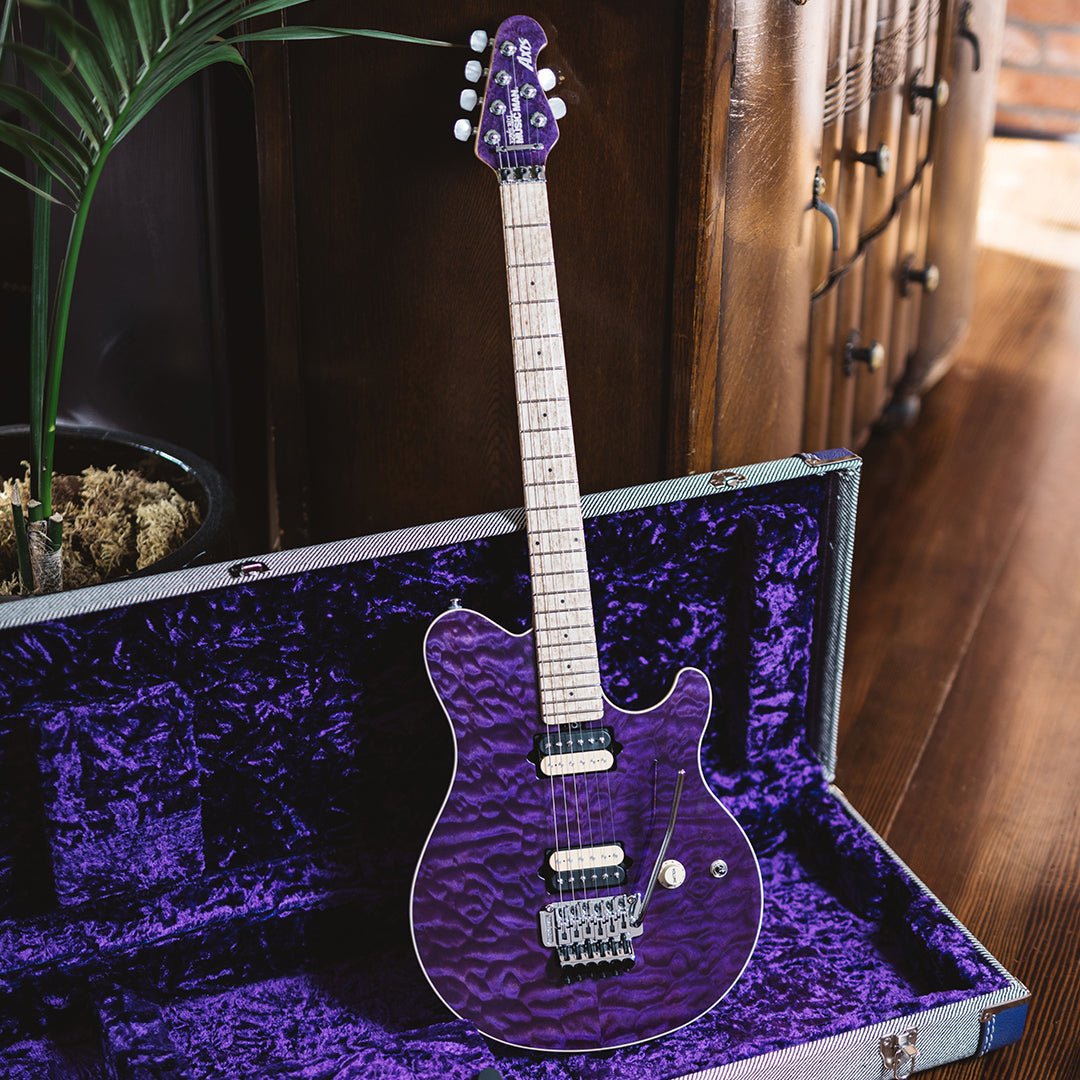 Ernie Ball Music Man - Axis BFR Trans Purple Nitro - Musik Utan Gränser 