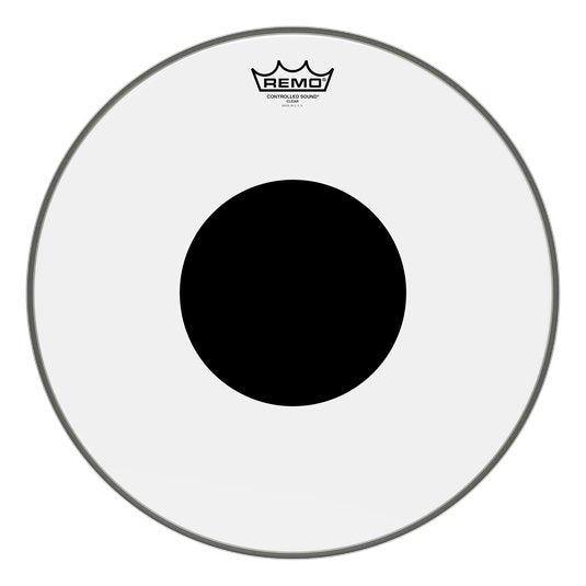 Remo - Controlled Sound Clear 16" Black Top Dot - Musik Utan Gränser 