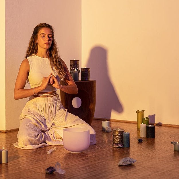 Meinl Sonic Energy - Crystal Singing Bowl Chakra Set 7 delar - Musik Utan Gränser 