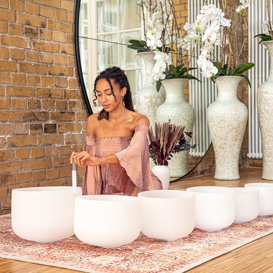 Meinl Sonic Energy - Crystal Singing Bowl Chakra Set 7 delar - Musik Utan Gränser 
