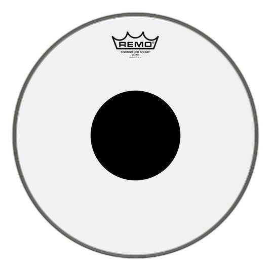 Remo - CS-0313-10 Controlled Sound Clear 13″ Top Black Dot - Musik Utan Gränser 