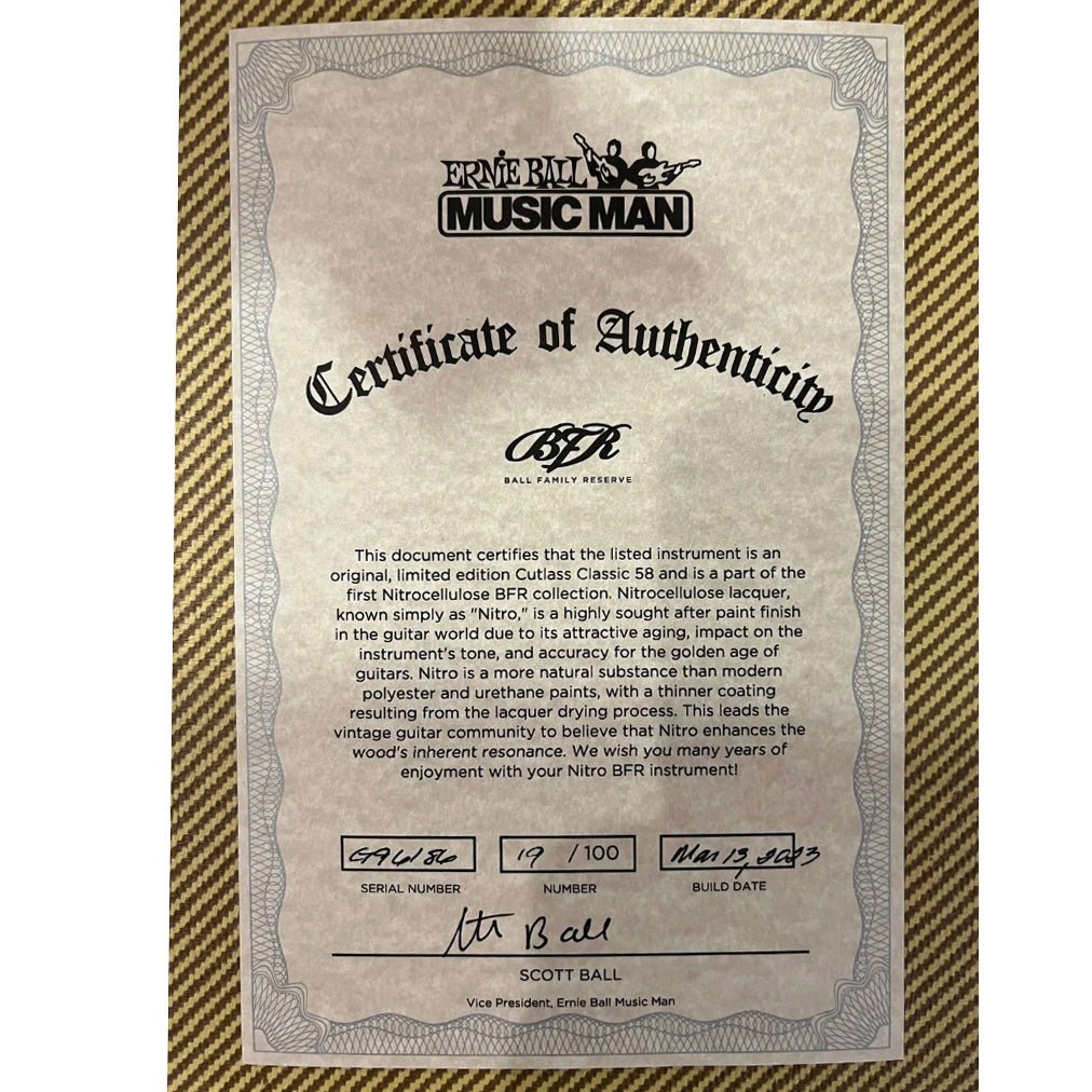 Ernie Ball Music Man - Cutlass Classic 58 BFR - Musik Utan Gränser 