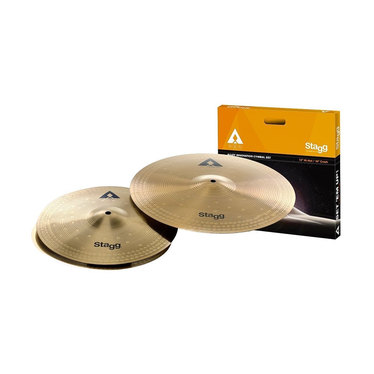 Stagg - Copper-Steel Cymbal Set-Hh13"+C16 - Musik Utan Gränser 