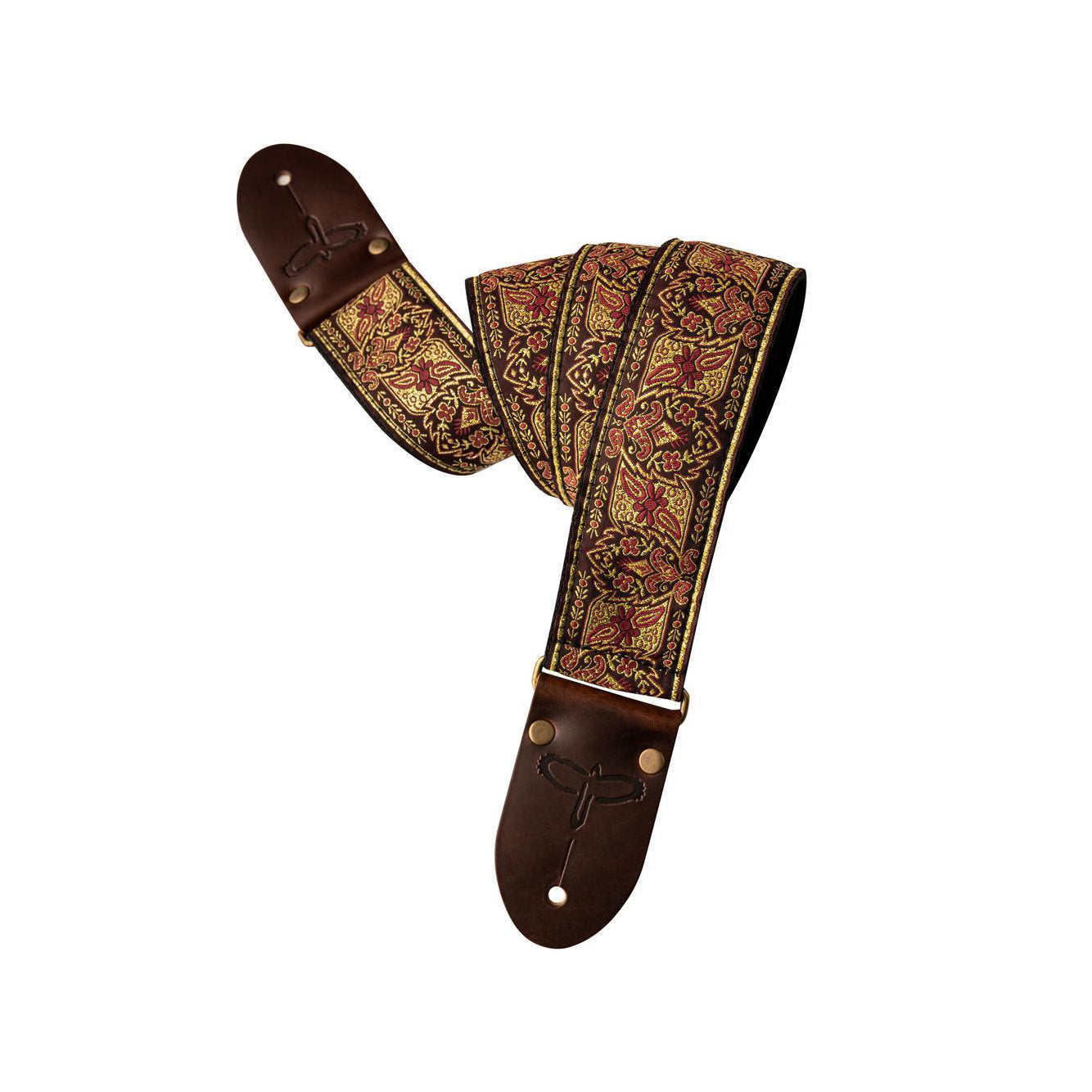 PRS - Deluxe 2" Retro Guitar Strap - Burgundy - Musik Utan Gränser 