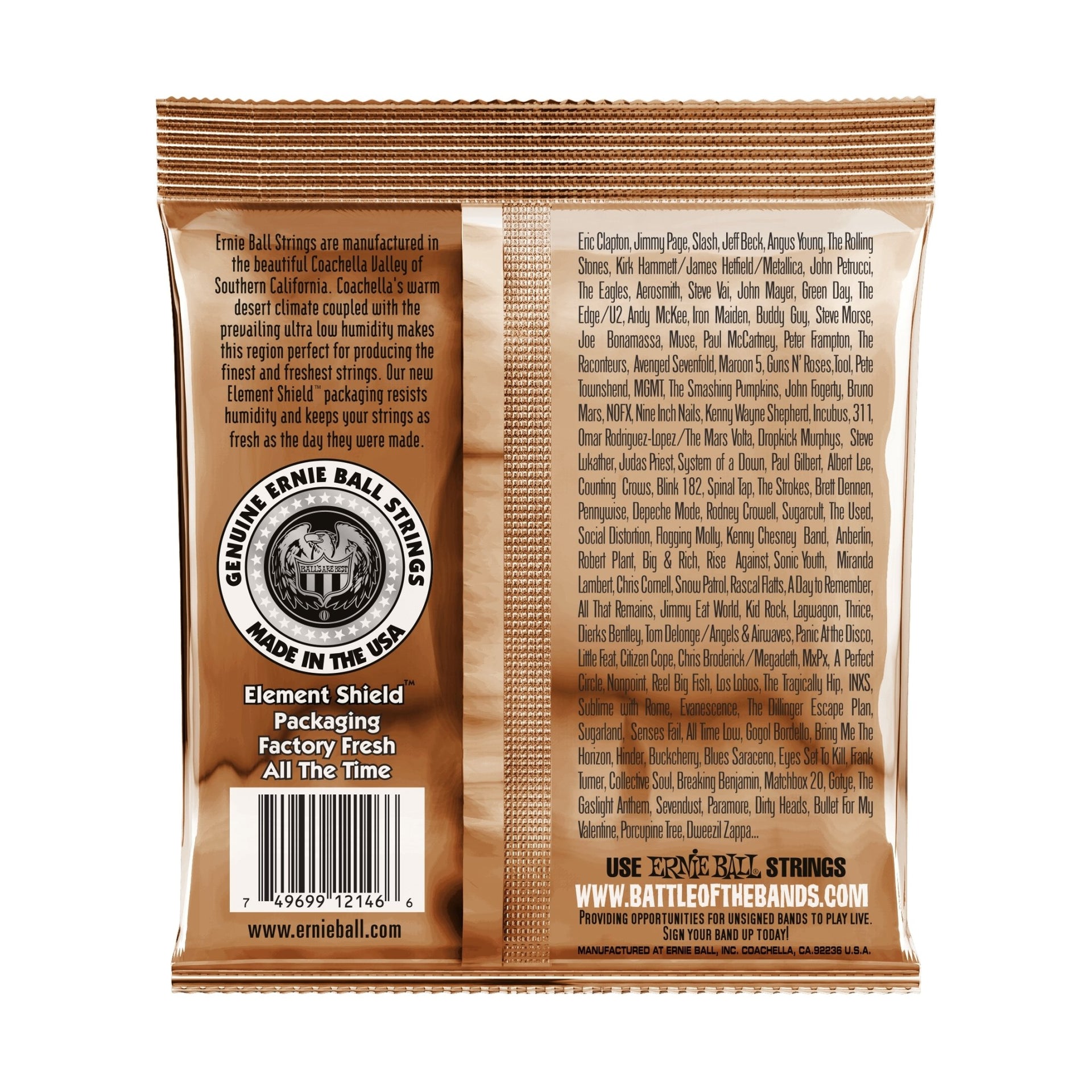 Ernie Ball - EB-2146 Phosphor Bronze Medium Light - Musik Utan Gränser 