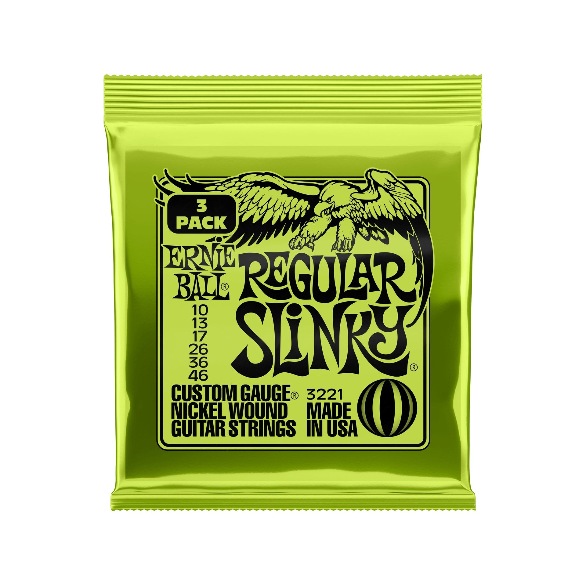 Ernie Ball - EB-3221 Regular Slinky 3-pack - Musik Utan Gränser 