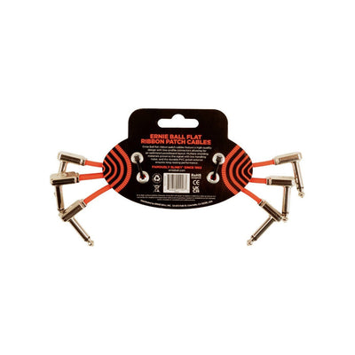 Ernie Ball - EB-6402 Patch Flat red 15cm 3-pack - Musik Utan Gränser 