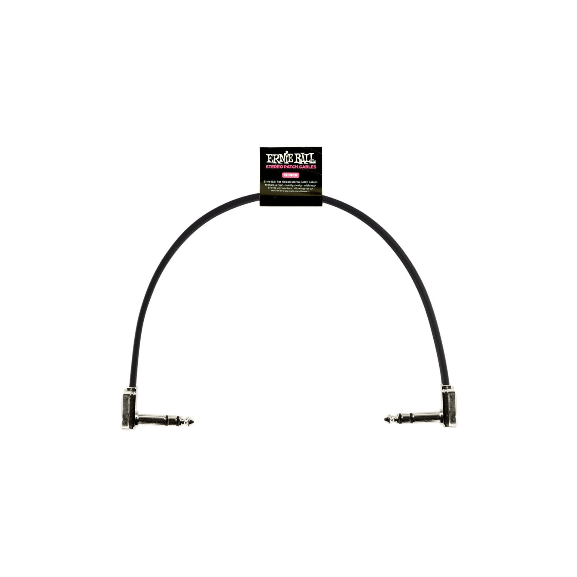 Ernie Ball - EB-6409 TRS Patch Flat svart 30 cm - Musik Utan Gränser 