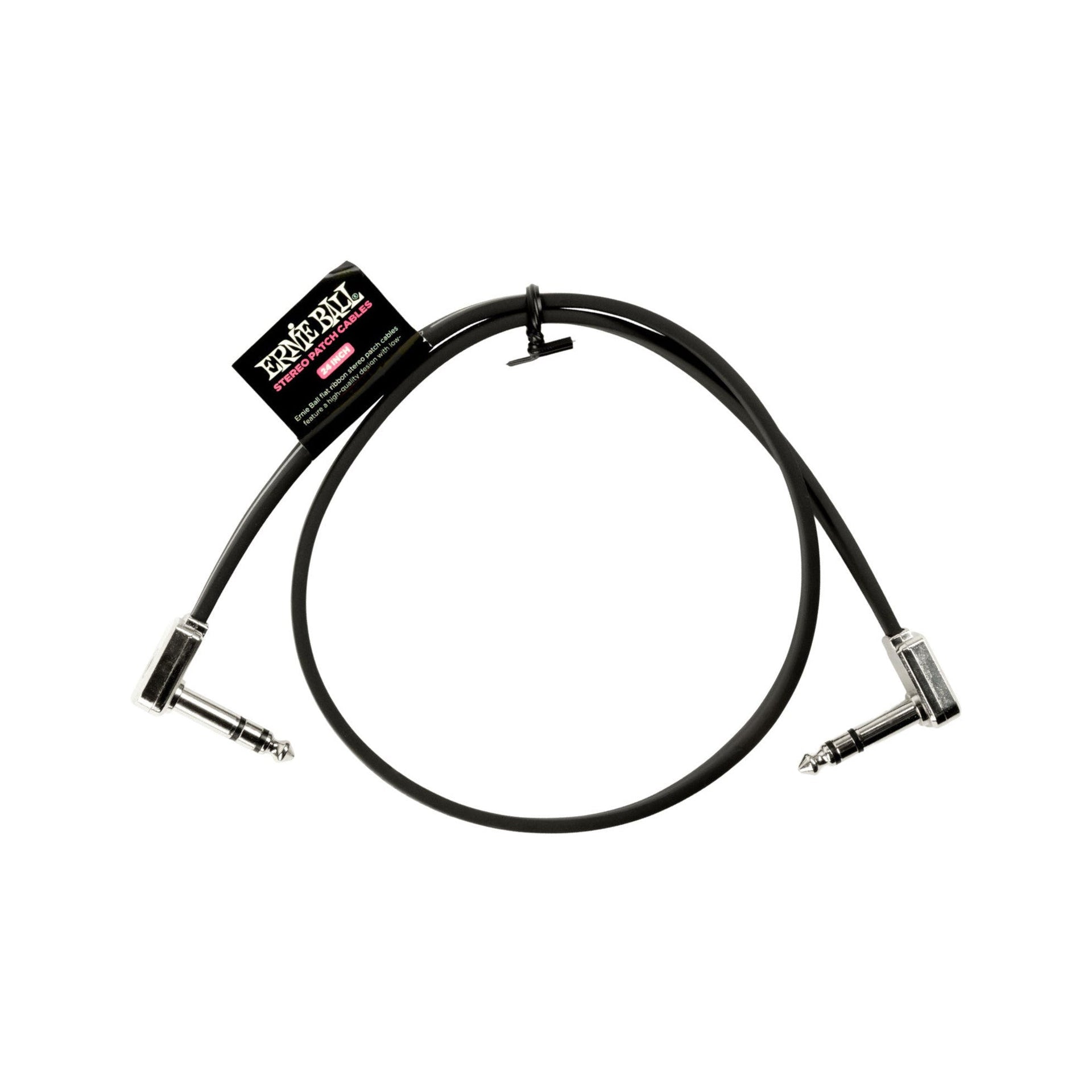 Ernie Ball - EB-6410 TRS Patch Flat svart 60cm - Musik Utan Gränser 