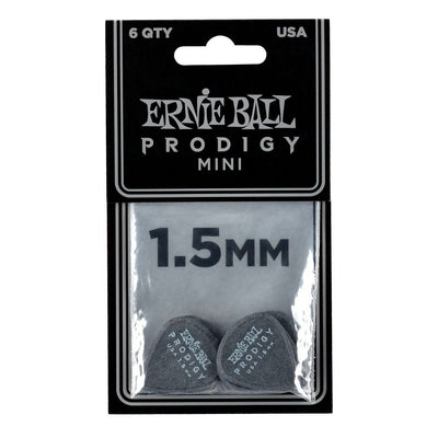 Ernie Ball - EB-9200 1.5mm Black Mini Prodigy Picks 6-pack - Musik Utan Gränser 