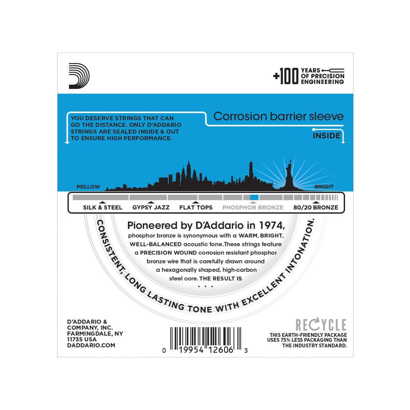 D'Addario - EJ16-3D 3-pack - Musik Utan Gränser 