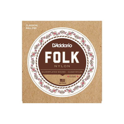 D'Addario - EJ32C Folk Nylon - Musik Utan Gränser 