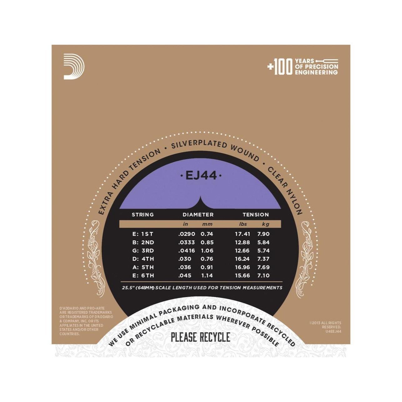 D'Addario - EJ44 Extra Hard Tension - Musik Utan Gränser 