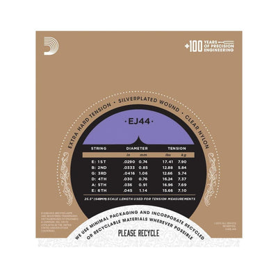 D'Addario - EJ44 Extra Hard Tension - Musik Utan Gränser 