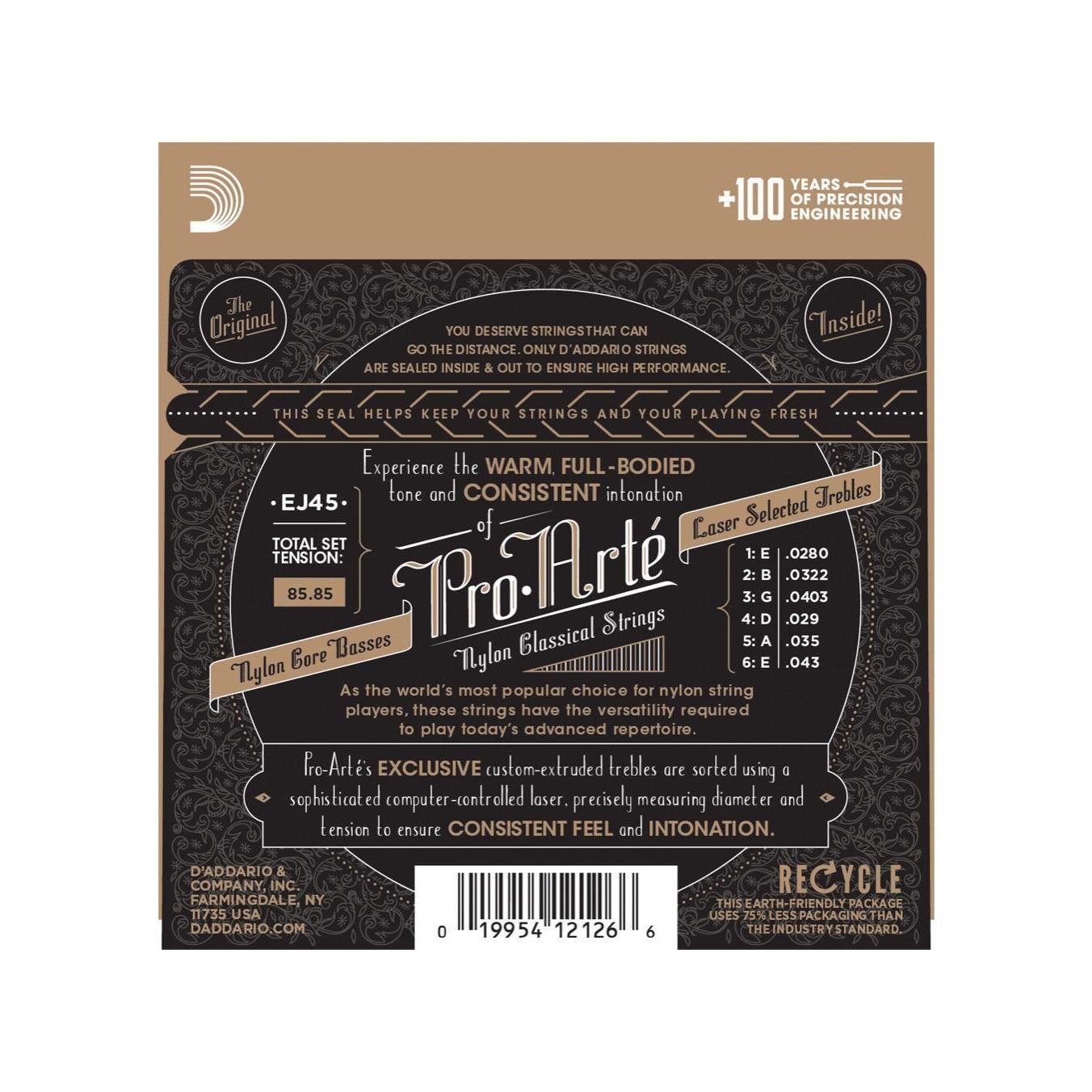 D'Addario - EJ45 Normal Tension - Musik Utan Gränser 