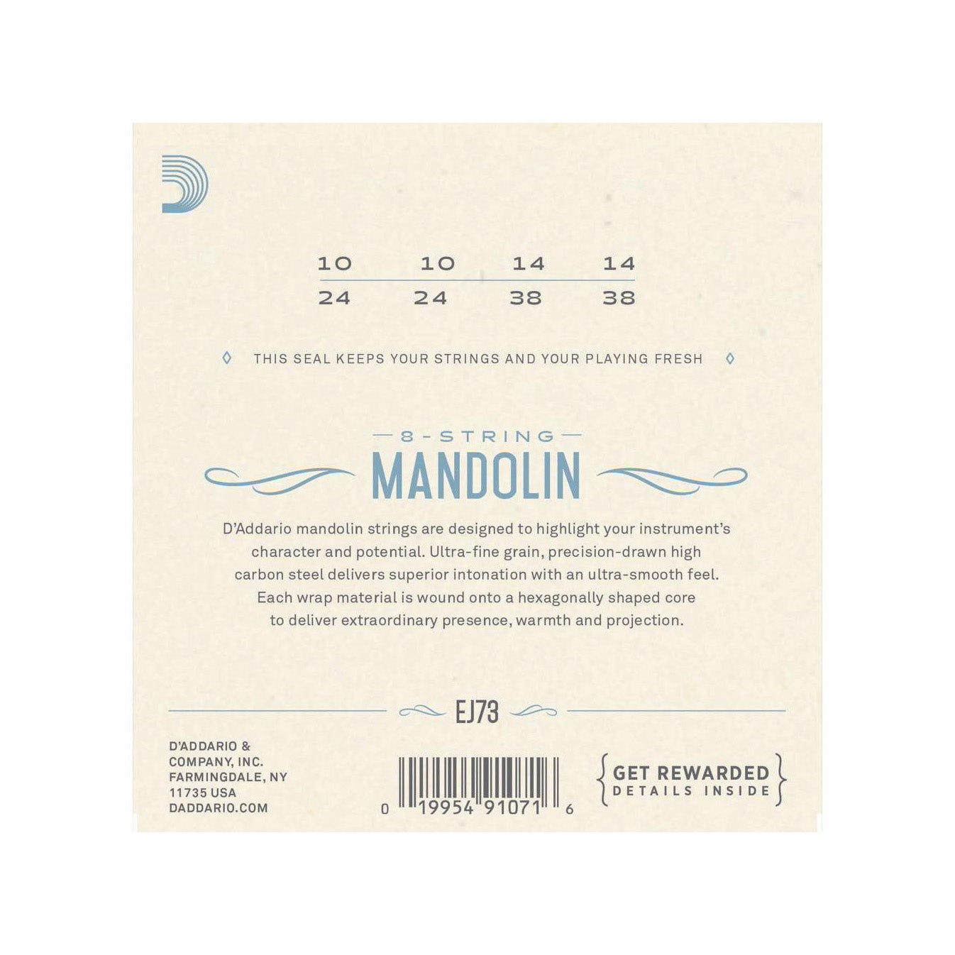 D'Addario - EJ73 Mandolinsträngar - Musik Utan Gränser 