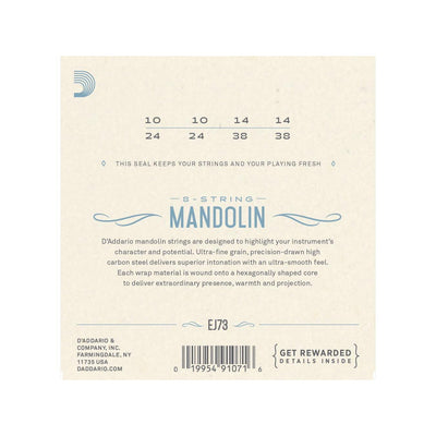 D'Addario - EJ73 Mandolinsträngar - Musik Utan Gränser 