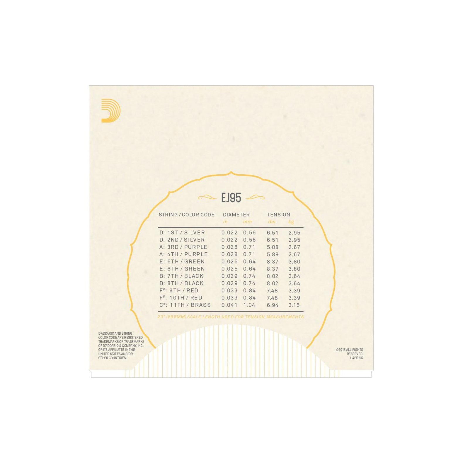 D'Addario - EJ95 Oud 11-strängad - Musik Utan Gränser 