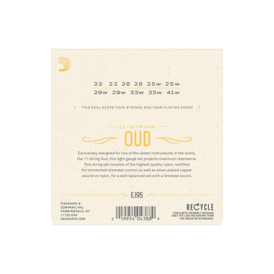 D'Addario - EJ95 Oud 11-strängad - Musik Utan Gränser 
