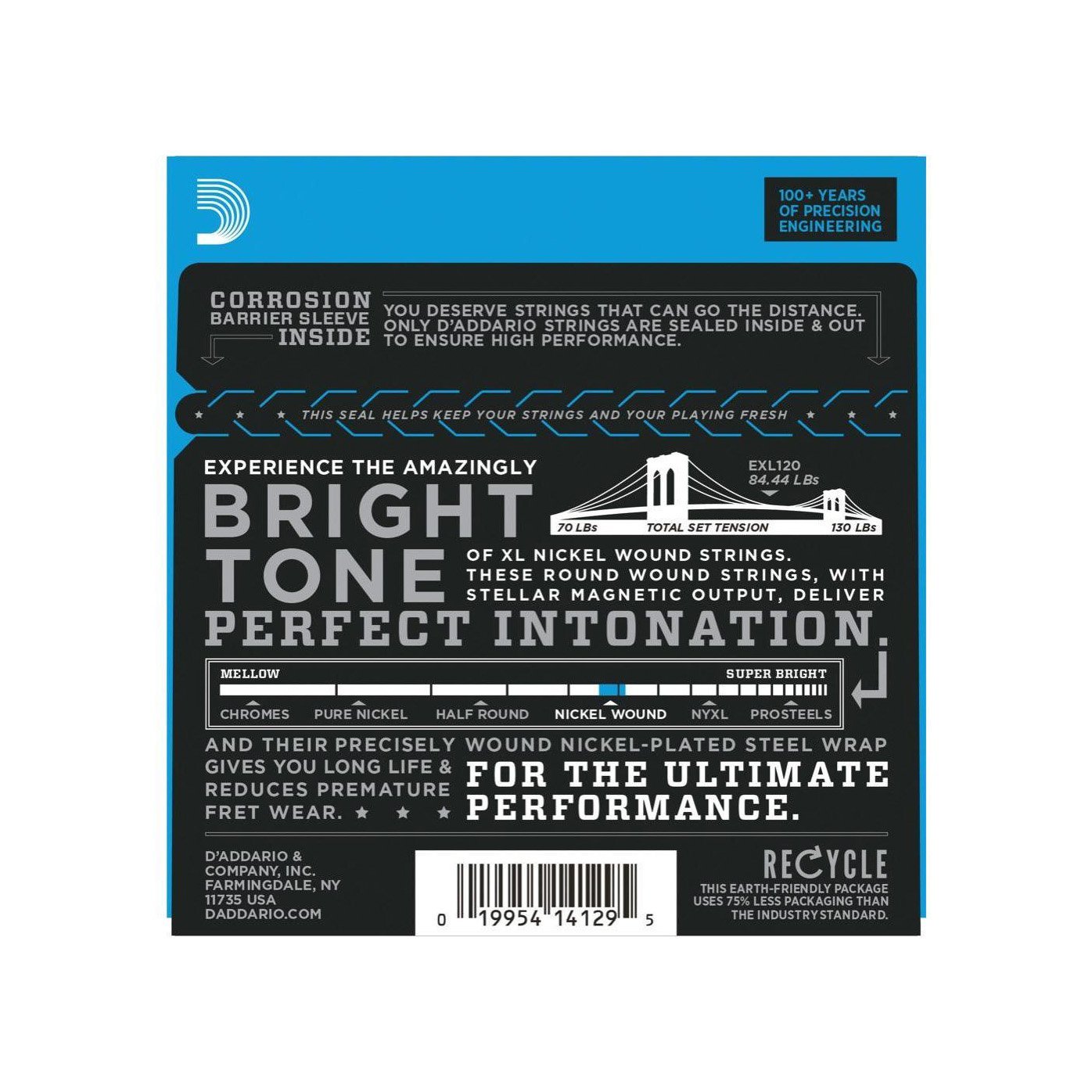 D'Addario - EXL148 012 - 060 (Drop C tuning) - Musik Utan Gränser 