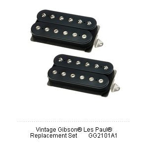 GG2101A1BK. Pre-Wired 36th Anniversary PAF Pickup Set (Vintage Output) for Les Paul - Musik Utan Gränser