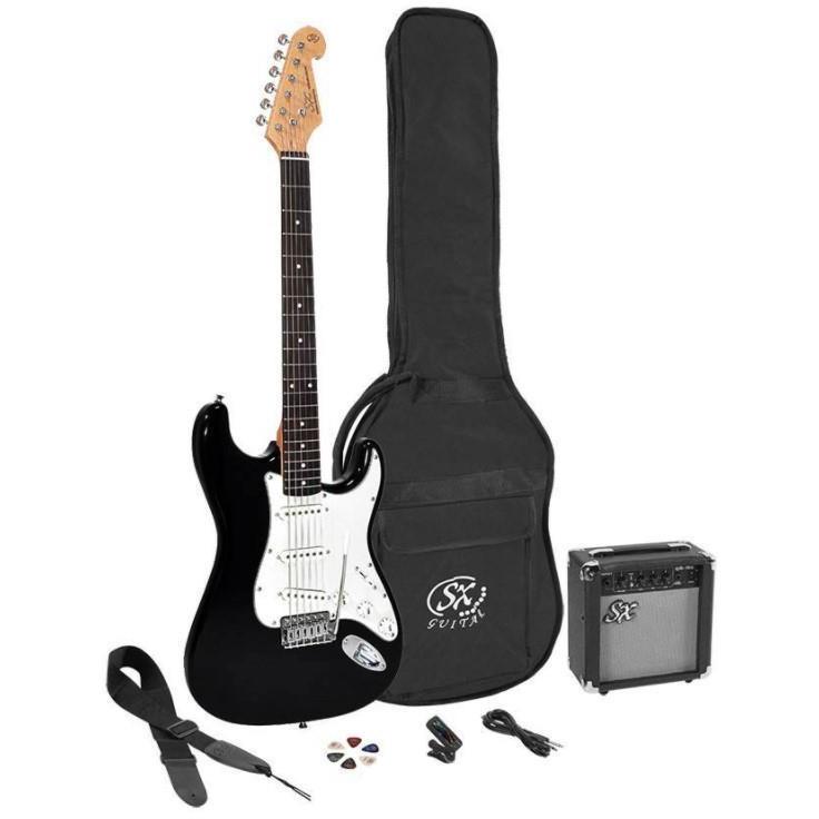 SX - Guitar Pack 3/4 Black - Musik Utan Gränser 