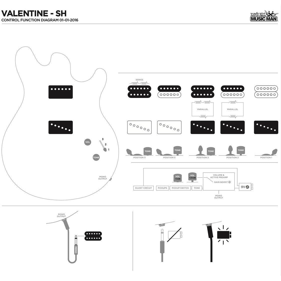 Ernie Ball Music Man - James Valentine Toluca Blue - Musik Utan Gränser 