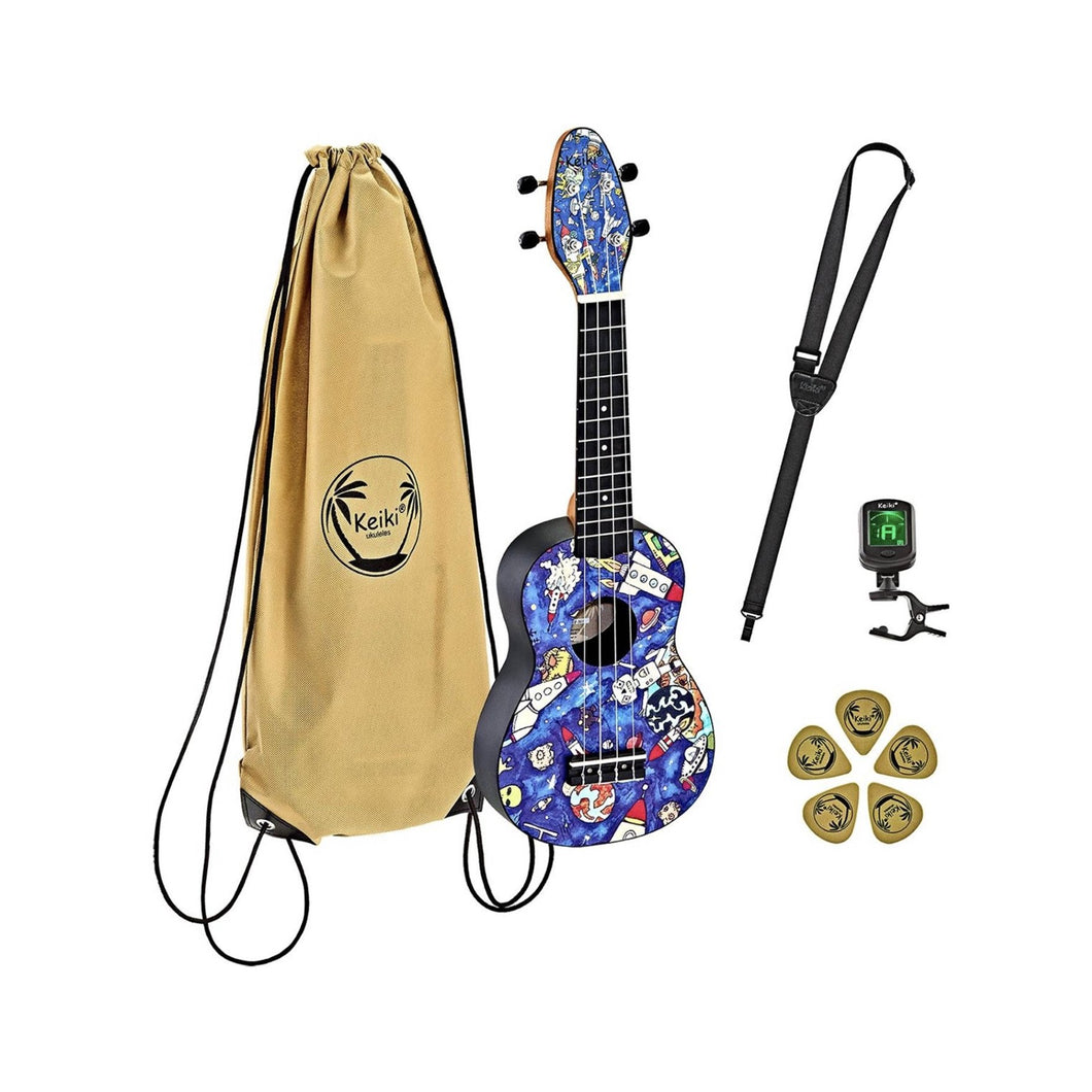 K2-SP Soprano Spaceman Ukulele-pack - Musik Utan Gränser