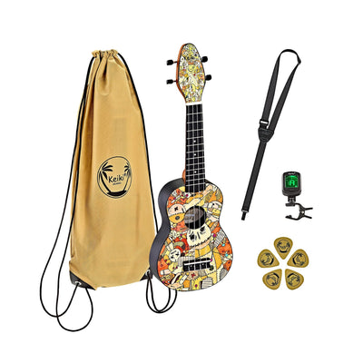 Ortega - K2-VP Voodoo Puppet Ukulele Pack - Musik Utan Gränser 