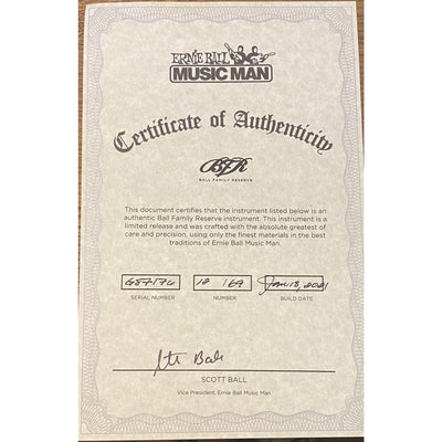 Ernie Ball Music Man - LUKE III BFR Floyd Rose Classic Black Sparkle - Musik Utan Gränser 