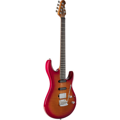 Ernie Ball Music Man - Luke III HSS Cherry Sunburst Flame Maple Top - Musik Utan Gränser 